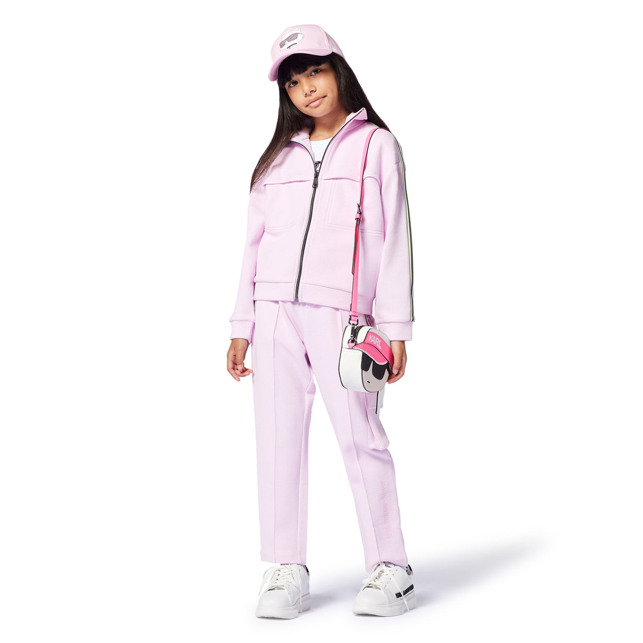 KARL LAGERFELD Set de pants para niña rosa