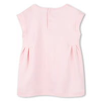 Thumbnail for KARL LAGERFELD Vestido para bebe rosa, print choupette al frente