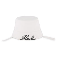 Thumbnail for Gorra para el sol KARL LAGERFELD para niño y teen blanca bordada