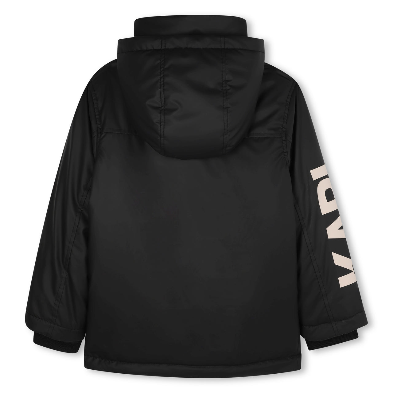 KARL LAGERFELD Chamarra parka unisex para niño y teen negra