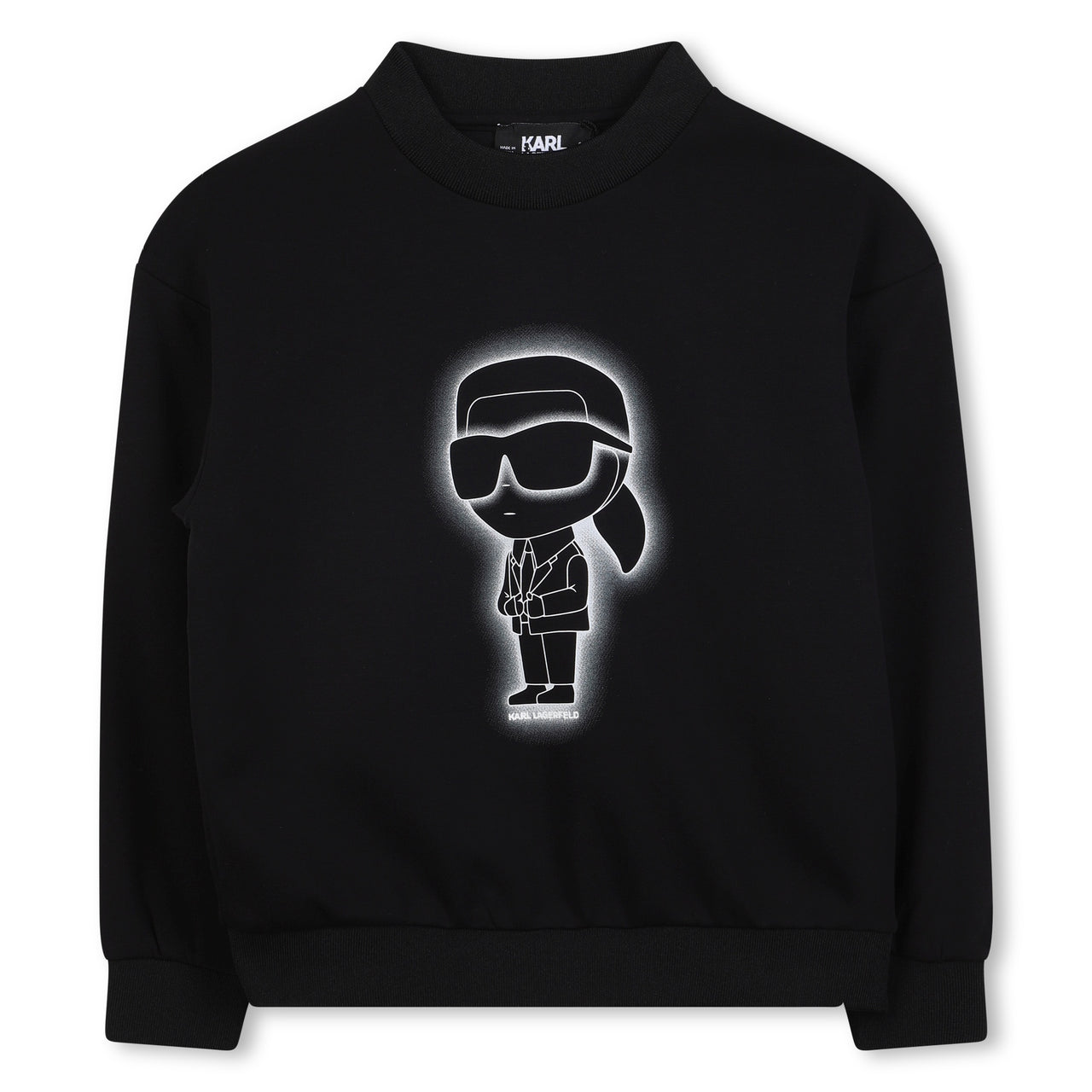 KARL LAGERFELD Sudadera para niño y Teeen unisex negra