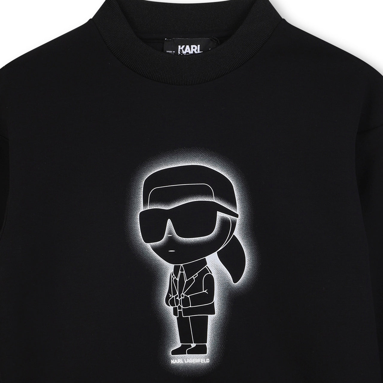 KARL LAGERFELD Sudadera para niño y Teeen unisex negra