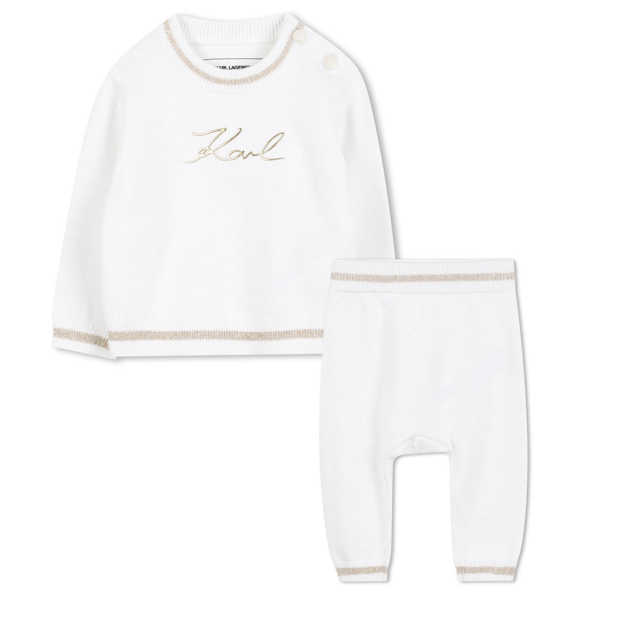 KARL LAGERFELD Set de pants para bebe unisex blanco
