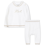 Thumbnail for KARL LAGERFELD Set de pants para bebe unisex blanco