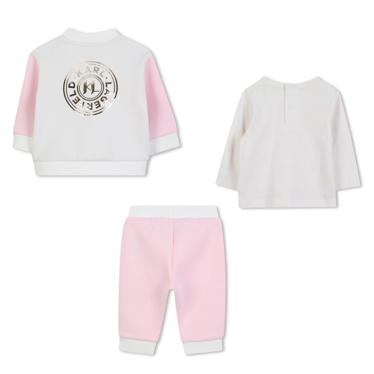 KARL LAGERFELD Set de pants para bebe niña con playera