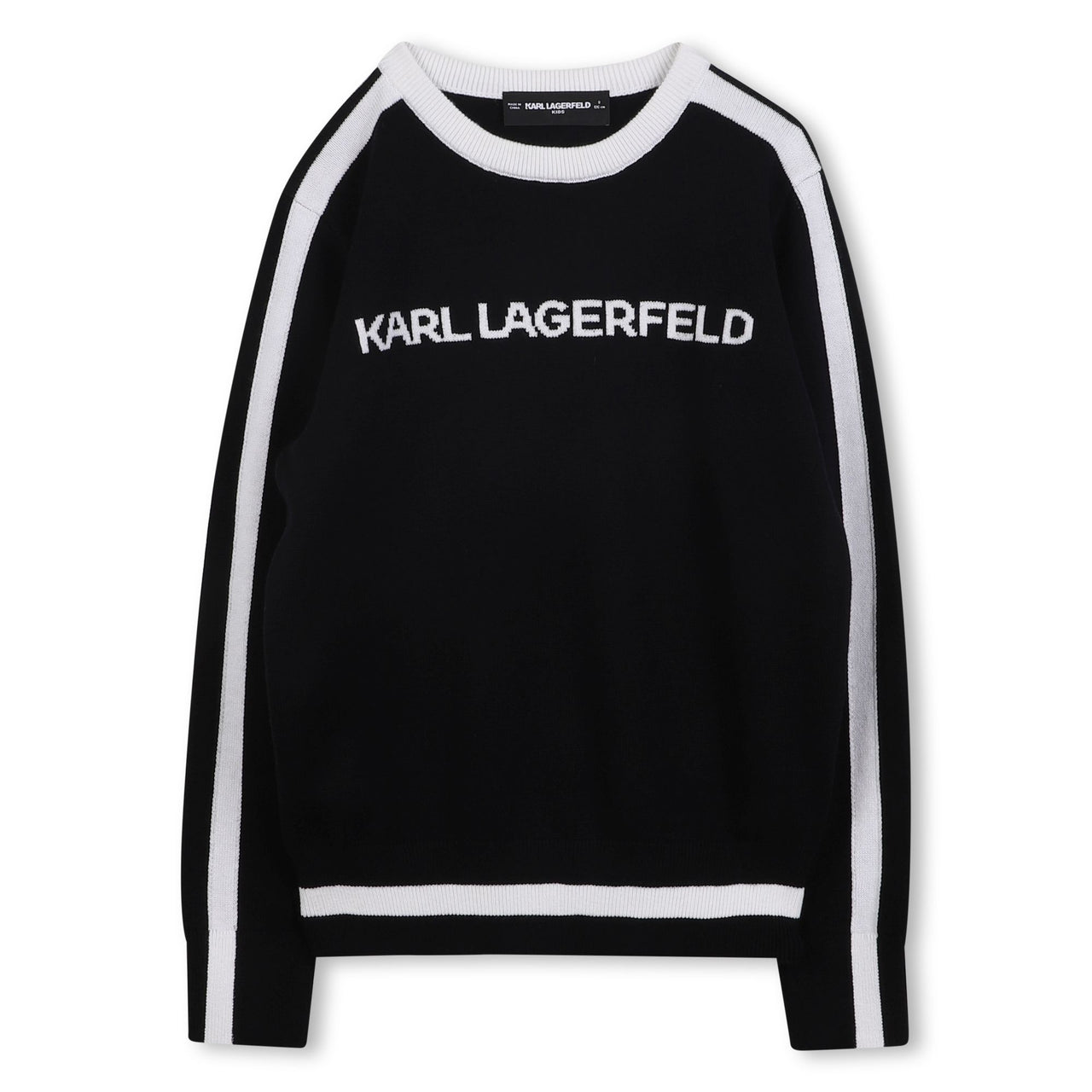 KARL LAGERFELD Sweter para niño y teen unisex bicolor