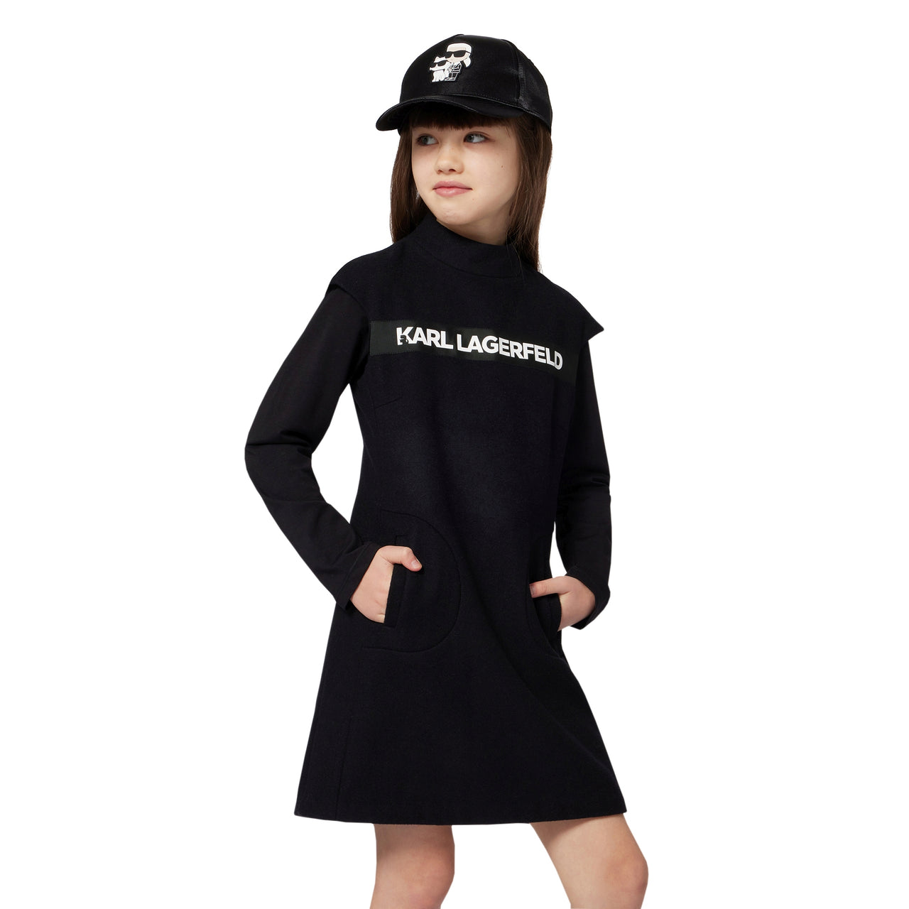 KARL LAGERFELD Playera para niña manga larga cristales