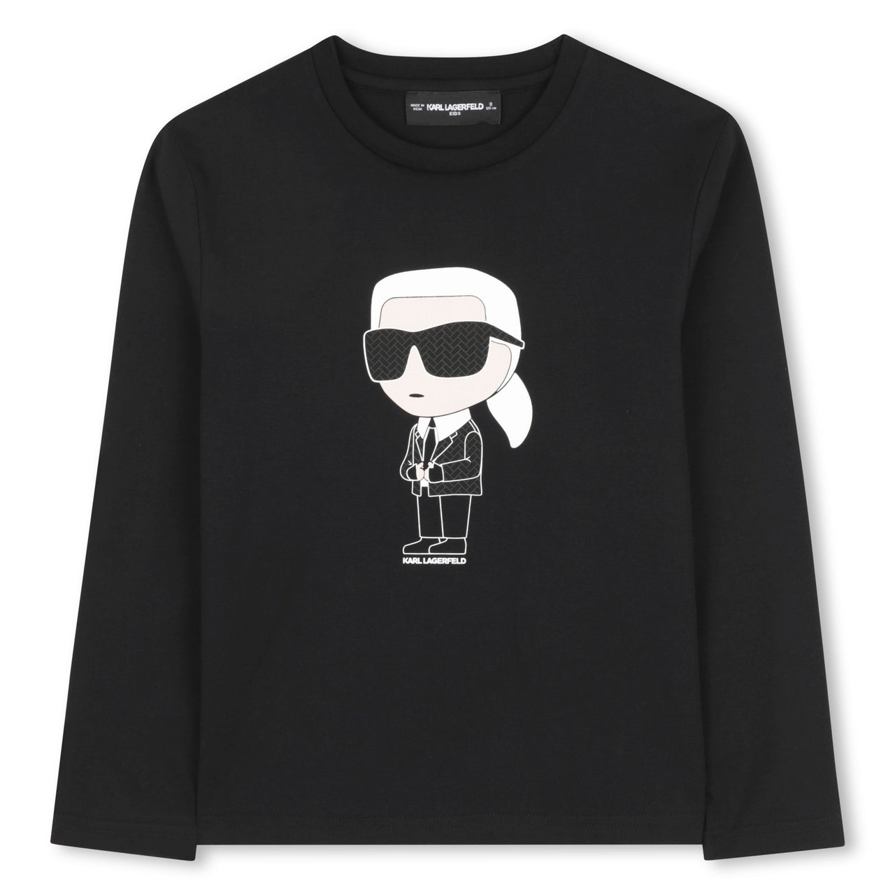 KARL LAGERFELD Playera para niño y teen unisex manga larga