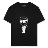 Thumbnail for KARL LAGERFELD playera para niño y Teen negra, karl al frente