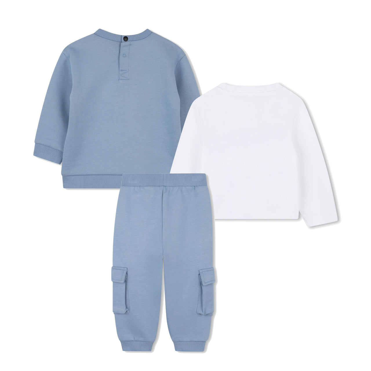 KARL LAGERFELD Set de pants con playera para bebe azul