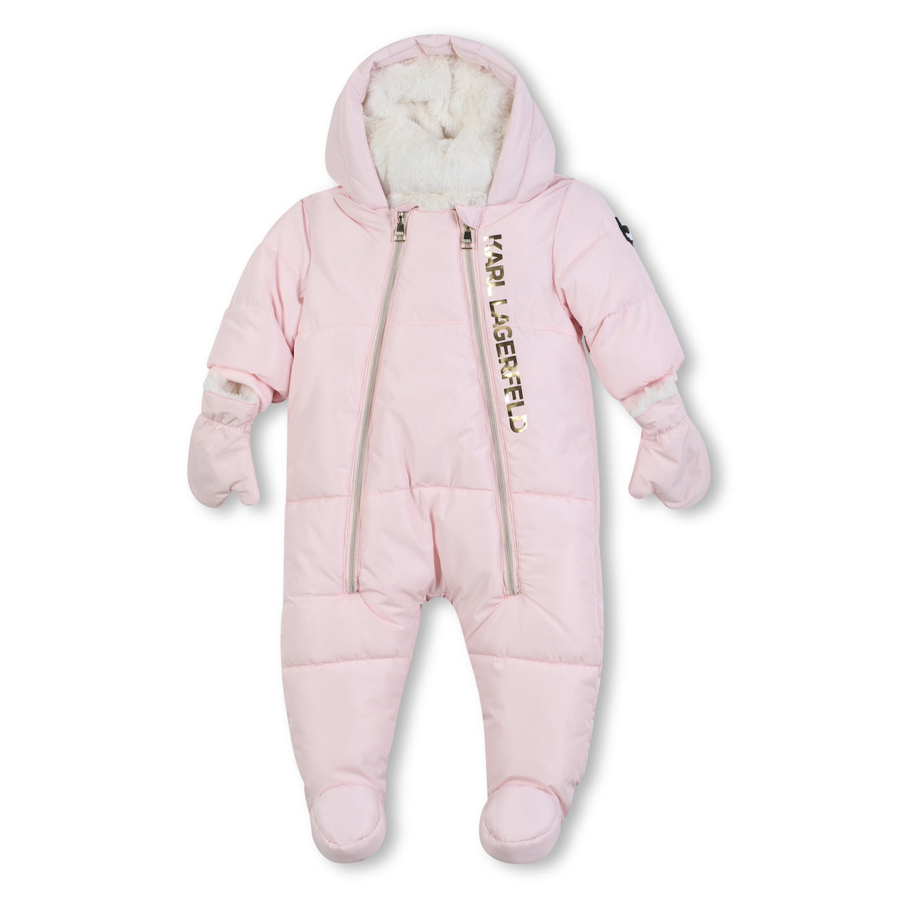 KARL LAGERFELD Enterito de invierno para bebe rosa