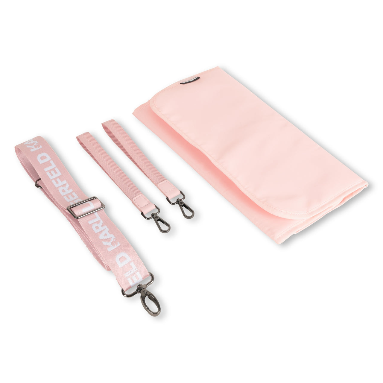 KARL LAGERFELD pañalera para bebé niña con ROSA con chupete