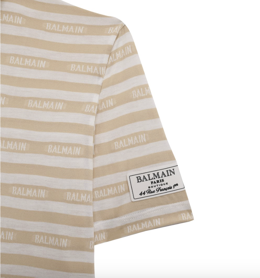 Playera BALMAIN  para niño y teens Ryas beige