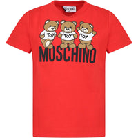 Thumbnail for Playera MOSCHINO roja para niños y adolescentes