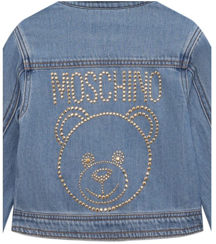 Chamarra Moschino de mezclilla studs en la espalda