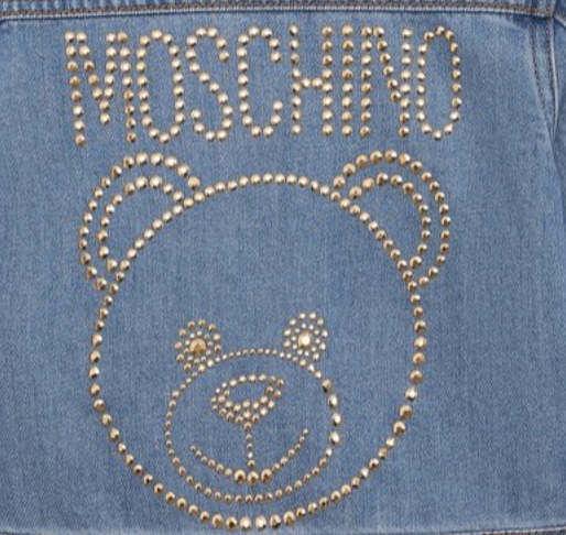 Chamarra Moschino de mezclilla studs en la espalda