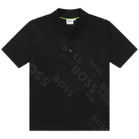 Thumbnail for Playera Polo BOSS negra para niños y adolescentes