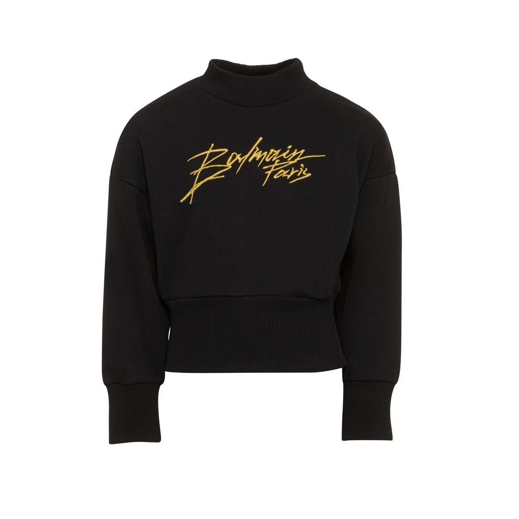 Sudadera BALMAIN negra para adolescente y niñas