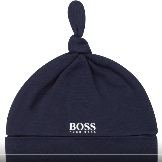 Gorro BOSS azul marino para bebé niño