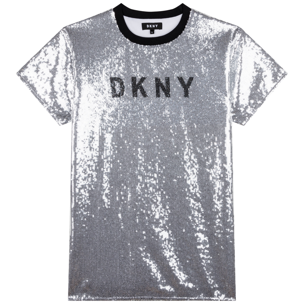Vestido DKNY plateado para niña y adolecente