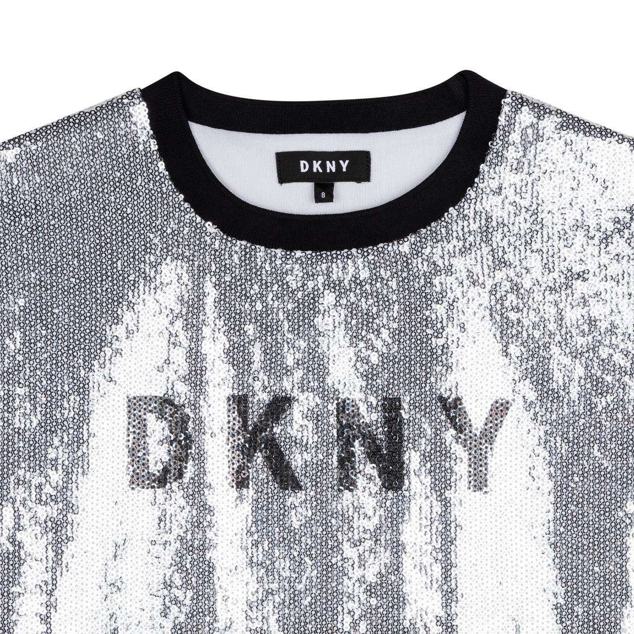 Vestido DKNY plateado para niña y adolecente