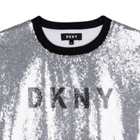 Thumbnail for Vestido DKNY plateado para niña y adolecente