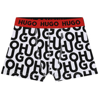Thumbnail for Set de bóxer HUGO Kids  blanco/negro