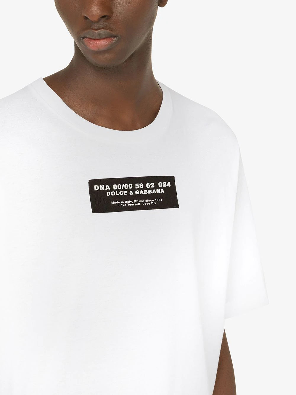 Dolce Gabbana Camisetas y Polos Camiseta de algodon con parche engomado BLANCO male 54