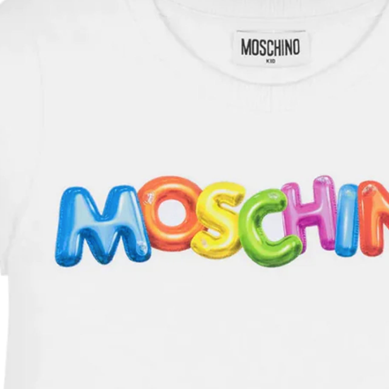 Playera MOSCHINO blanca para niños y adolescentes