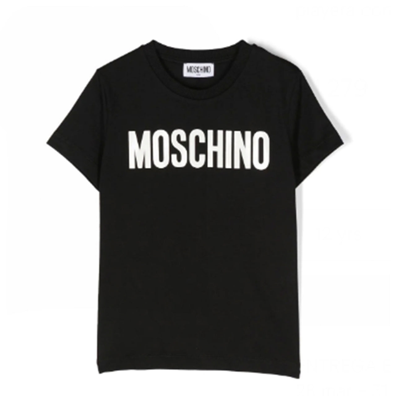 Playera MOSCHINO negra para niños y adolescentes