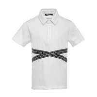 Thumbnail for Playera polo Balmain blanca niños y adolescentes