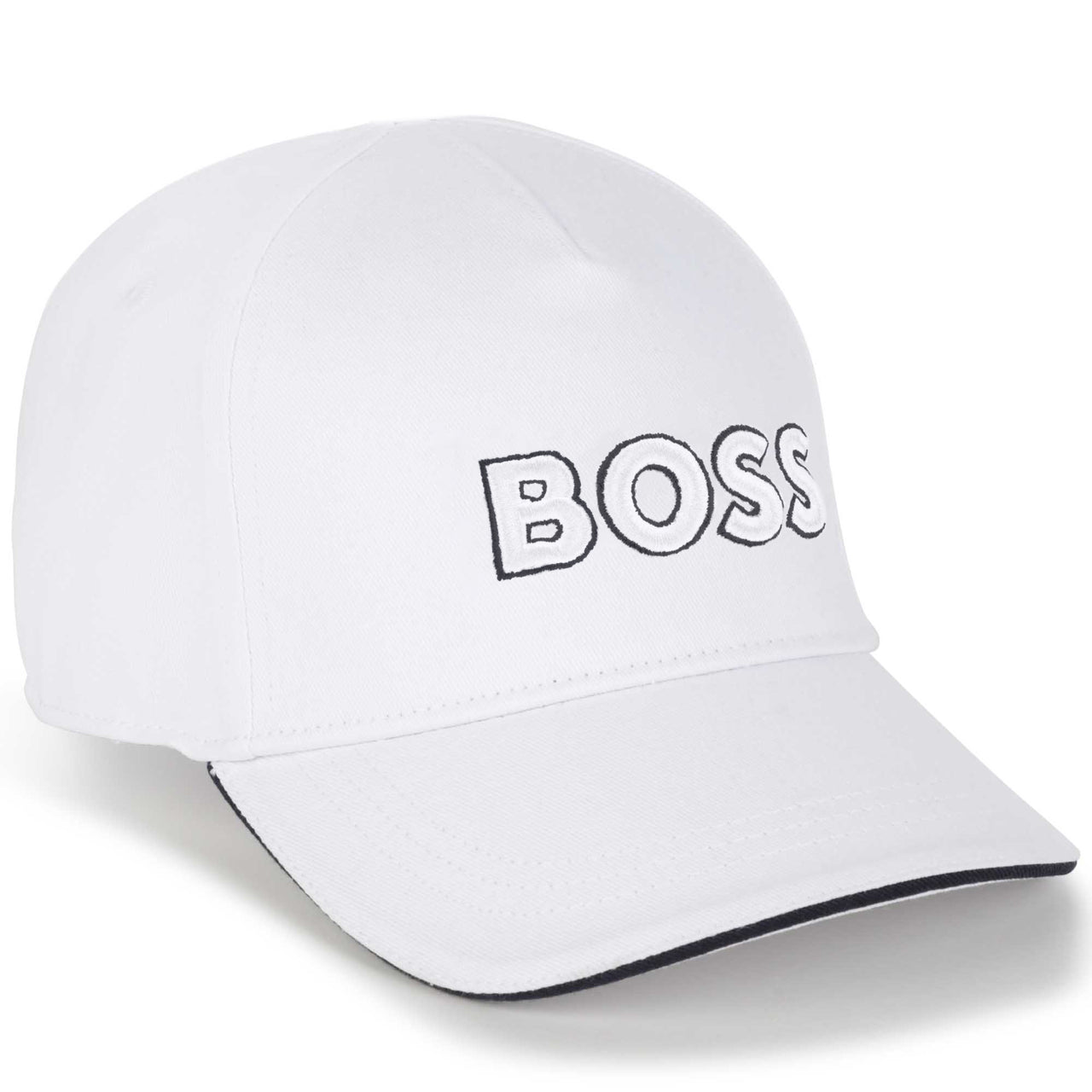 Gorra BOSS blanca para niños y adolescentes