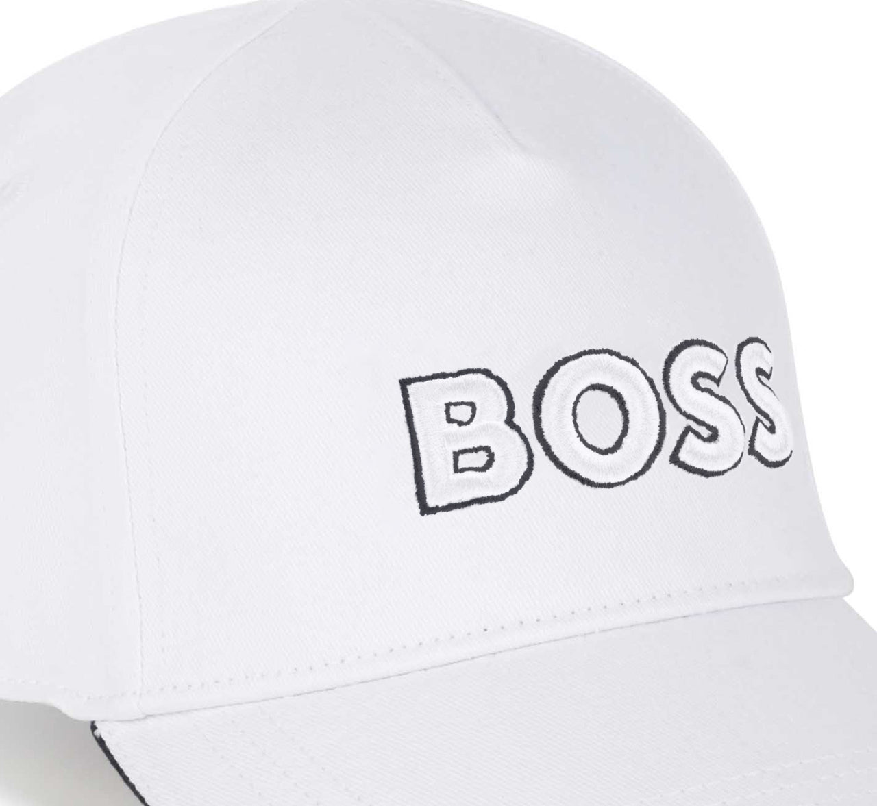 Gorra BOSS blanca para niños y adolescentes