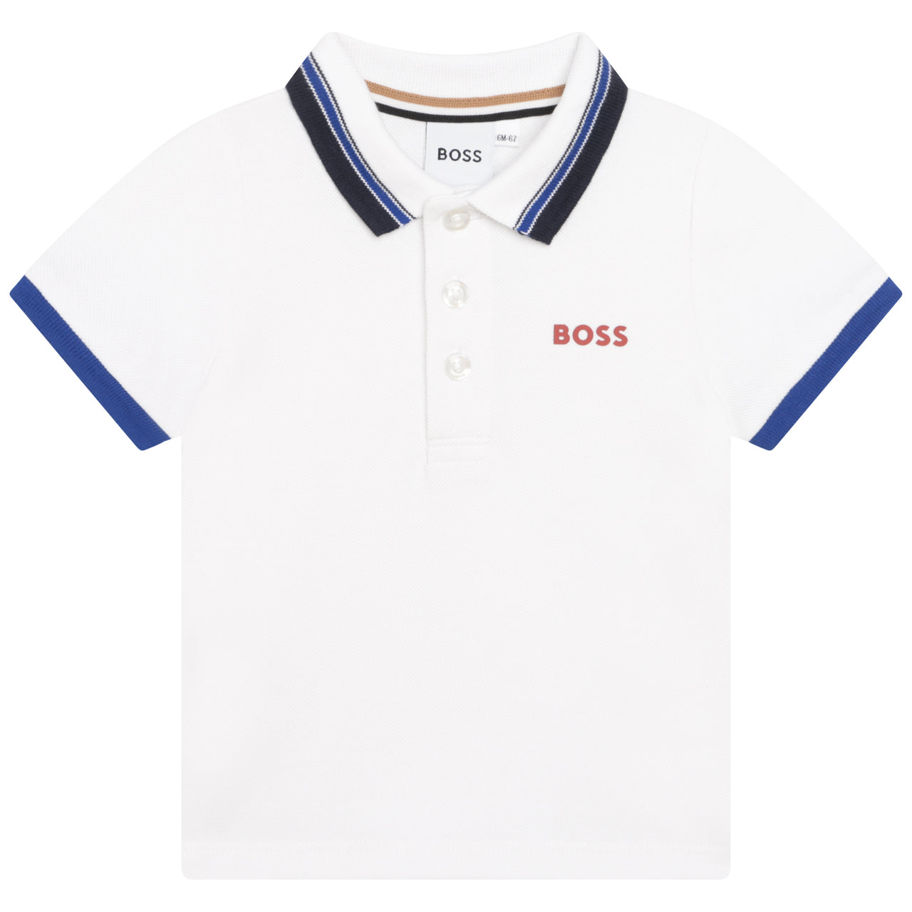 Playera polo BOSS blanca para bebés – LUXURY BRANDS