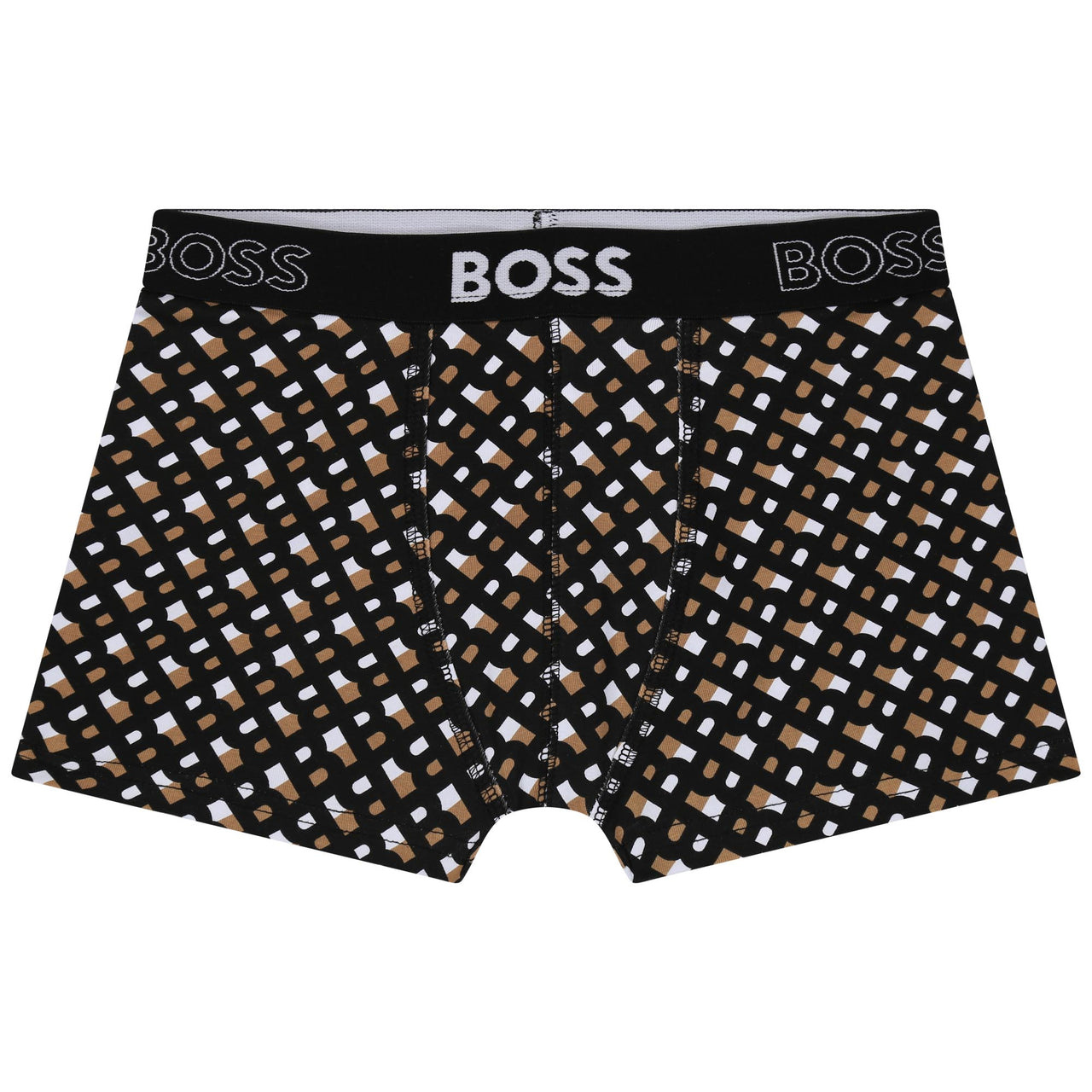 Set de bóxers BOSS negro/café para niños y adolescentes