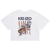 Thumbnail for Playera corta KENZO blanca para niñas y adolescentes