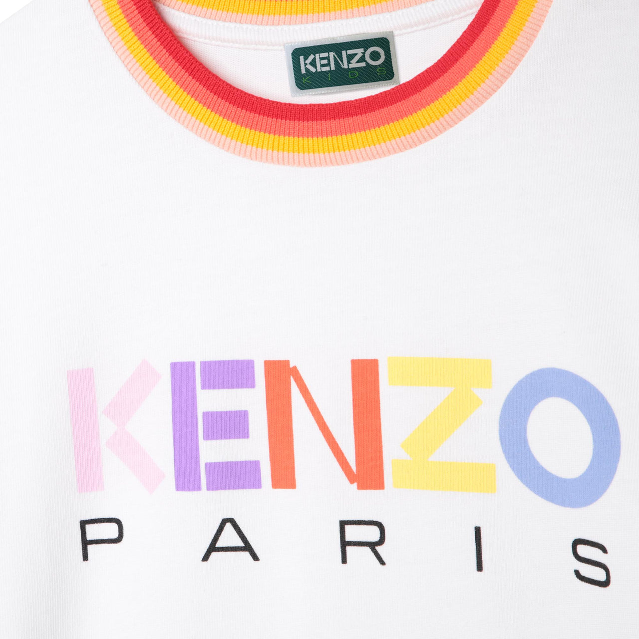 Playera KENZO blanca para niños y adolescentes