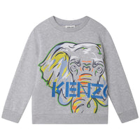 Thumbnail for Sudadera elefante KENZO gris para niños y adolescentes