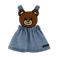 Thumbnail for MOSCHINO Peto vestido azul con playera rosa para bebés
