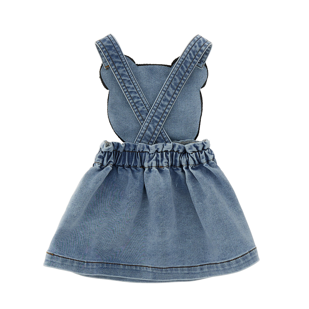 MOSCHINO Peto vestido azul con playera rosa para bebés