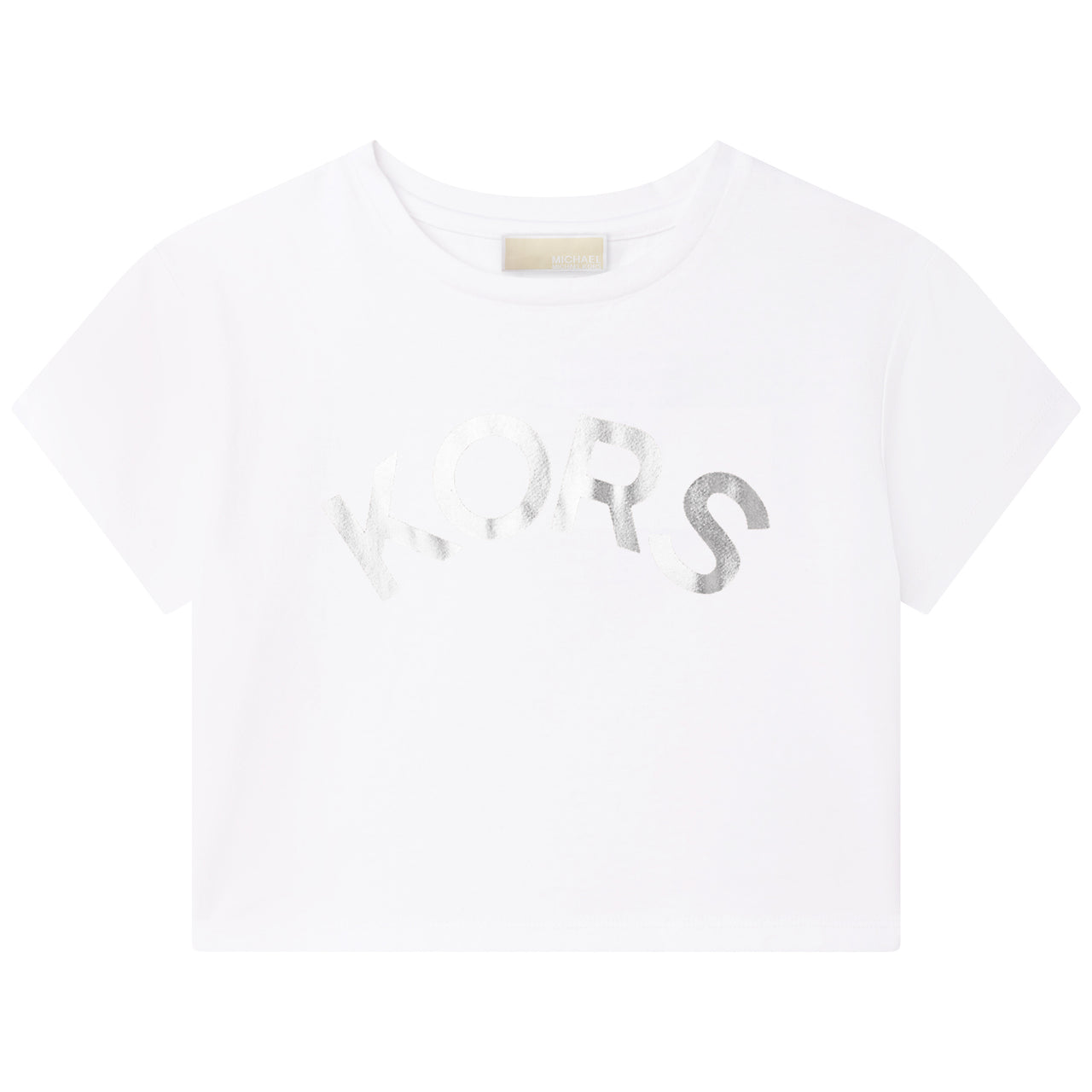 Playera Crop Top MICHAEL KORS blanca para niñas