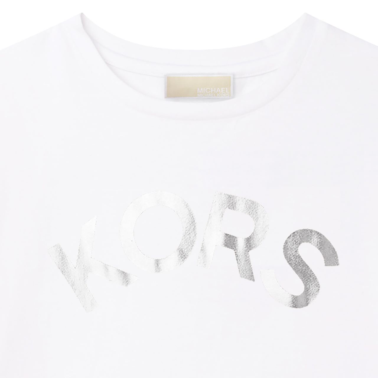 Playera Crop Top MICHAEL KORS blanca para niñas