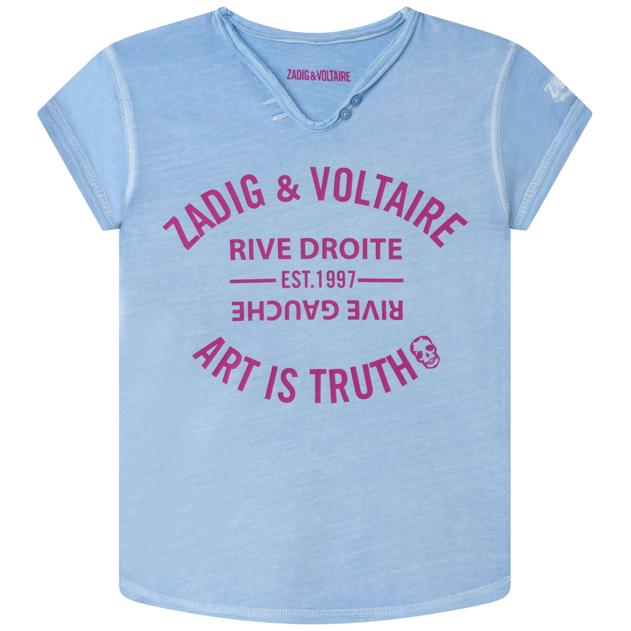 Playera ZADIG & VOLTAIRE azul para niñas y adolecentes