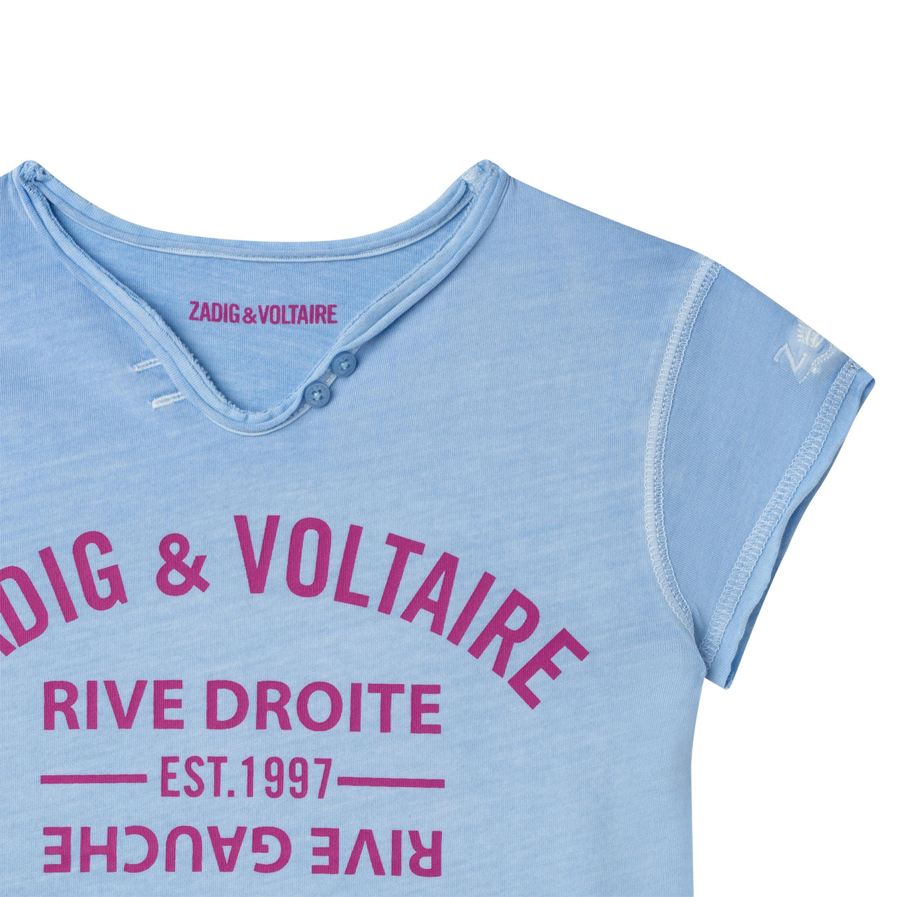 Playera ZADIG & VOLTAIRE azul para niñas y adolecentes